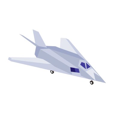 Uçak ikonu. Beyaz zemin üzerindeki uçak vektör çiziminin izometriği