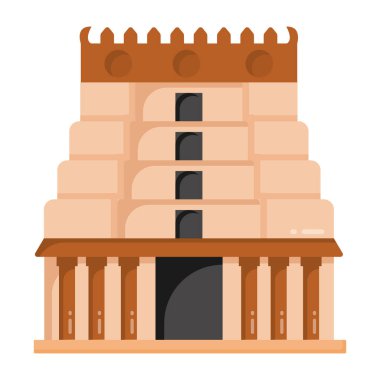 Şato. Web simgesi basit illüstrasyon