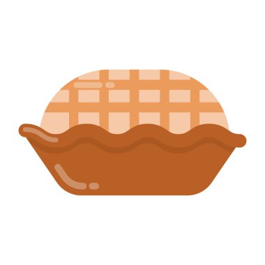 Lezzetli fırın yemek ikonu vektör illüstrasyon tasarımı