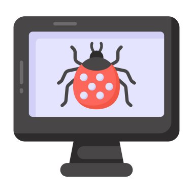 Virüs. Web simgesi basit illüstrasyon