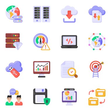 Web ve mobil uygulama için vektör simgeleri kümesi