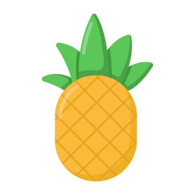 ananas ikonu vektör illüstrasyonu