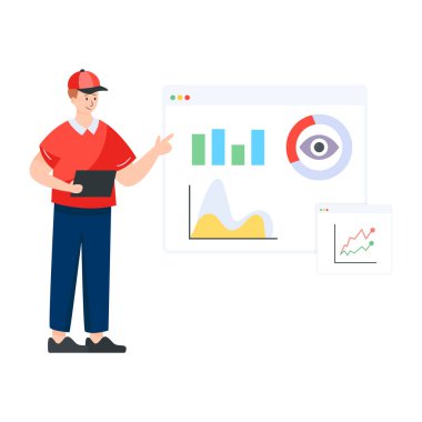 Sakallı ve beyaz tahtalı bir adam.