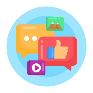 Simge tasarımı ile sosyal medya kavramı, vektör illüstrasyonu 10 eps graphic.