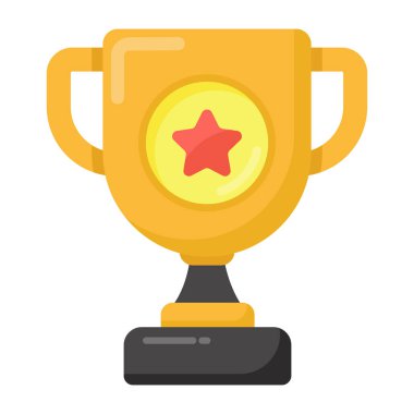 Kupa. Web simgesi basit illüstrasyon