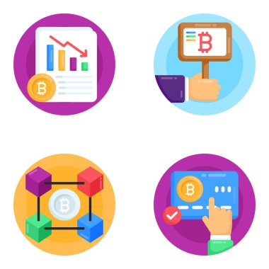 Bitcoin web simgeleri basit tasarım