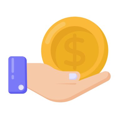 Dolar web simgesi basit tasarım