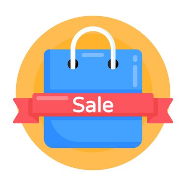 alışveriş poşeti düz vektör simgesi