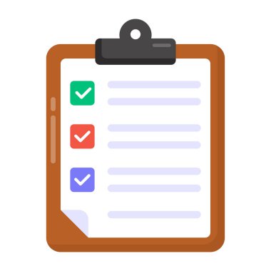 Liste simgesi olan pano. vektör illüstrasyonu