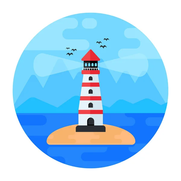 Farol Ícone Vetor Ilustração — Vetor de Stock