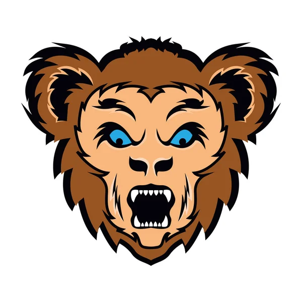 Lion Head Mascot Vector Illustration — Stock Vector