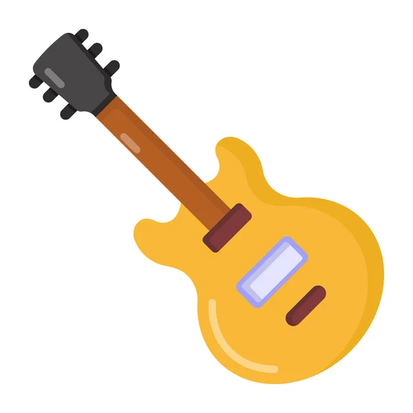 Guitarra Icono Web Diseño Simple — Vector de stock