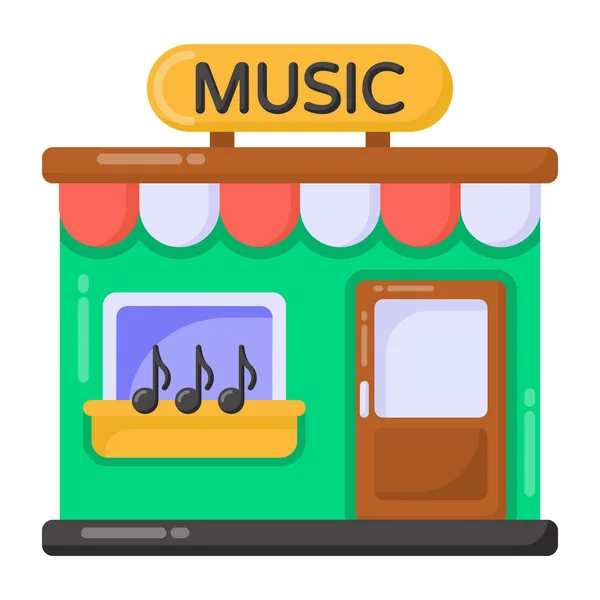 Icono Del Edificio Tienda Ilustración Plana Los Iconos Vectoriales Tienda — Vector de stock