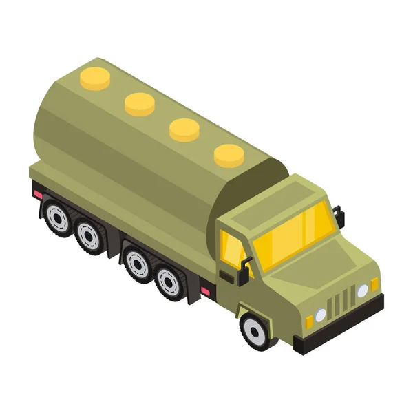 Vektor Illustration Eines Militärlastwagens — Stockvektor