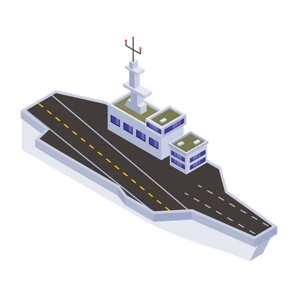 Isometric Ship Vector Illustration — Vetor de Stock