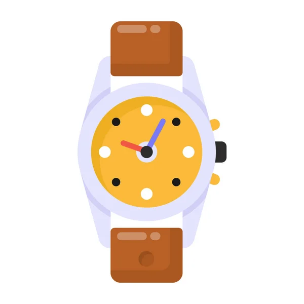 Ícone Relógio Plano Desenho Animado Ilustração Ícones Vetor Relógio Pulso — Vetor de Stock