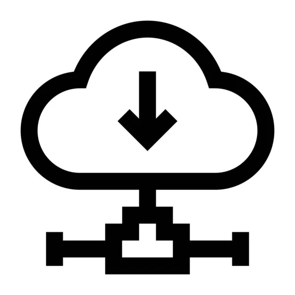 Nube Icono Web Vector Ilustración — Vector de stock