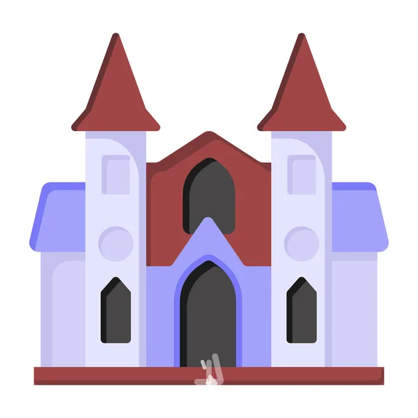 Burg Web Icon Vektor Illustration — Stockvektor