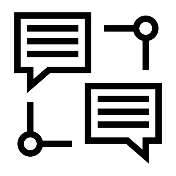 Chat Icône Web Design Simple — Image vectorielle