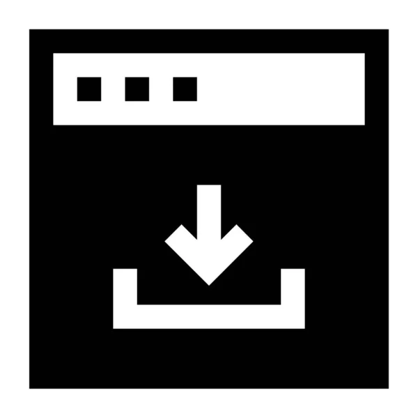 Web Icon Herunterladen Flache Abbildung — Stockvektor