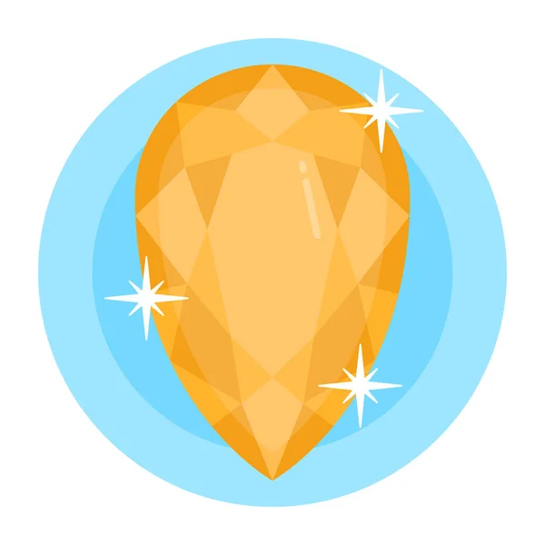 Diamante Icono Colgante Isométrica — Vector de stock