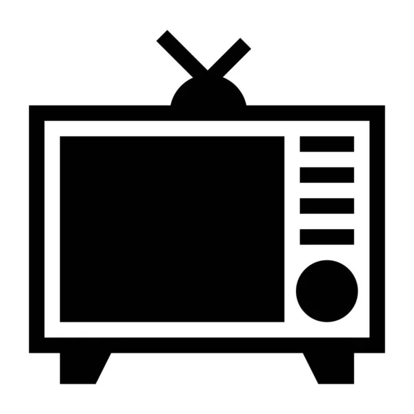 Televisión Icono Web Ilustración Simple — Archivo Imágenes Vectoriales