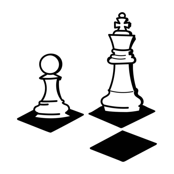 Échecs Icône Web Illustration Simple — Image vectorielle