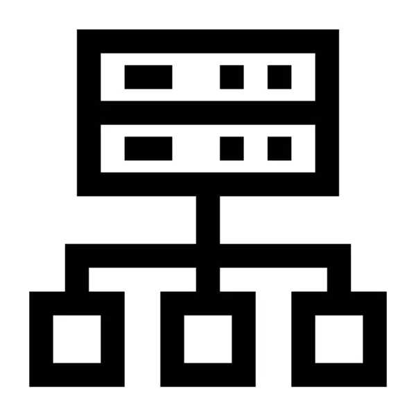 Server Symbol Skizzenvektorillustration — Stockvektor