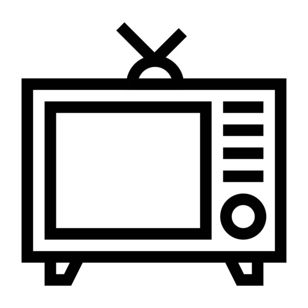 Televisión Icono Web Ilustración Simple — Archivo Imágenes Vectoriales