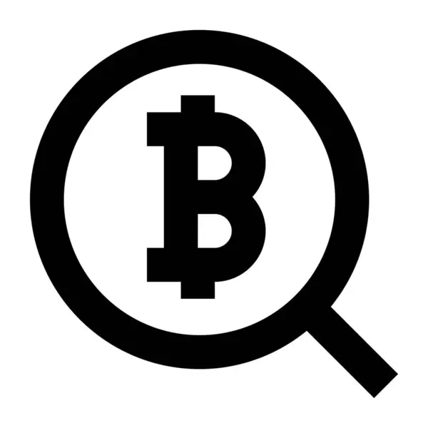Bitcoin Web Ikon Vektor Illusztráció — Stock Vector