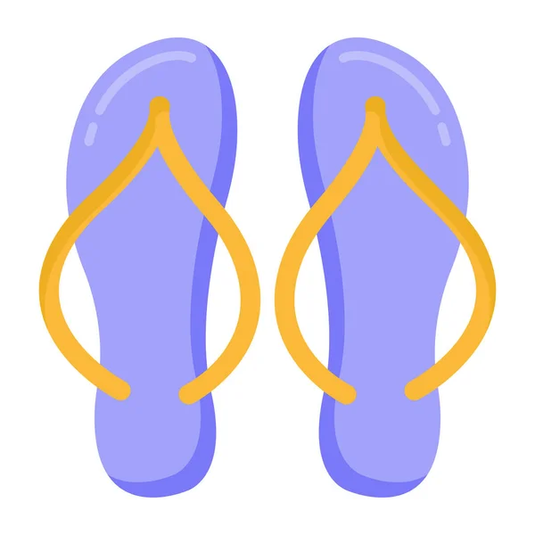 Flip Flops Ícone Vetor Ilustração Design — Vetor de Stock