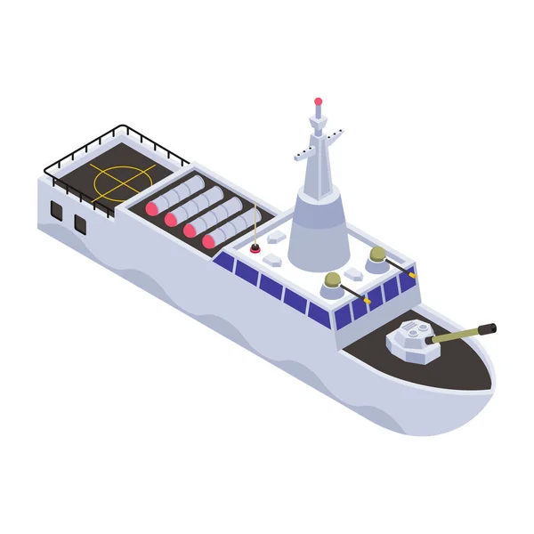 Ισομετρική Διανυσματική Απεικόνιση Πλοίου Βενζινάδικο — Διανυσματικό Αρχείο