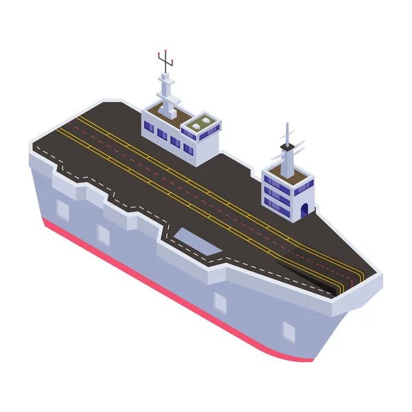 Ilustração Vetorial Isométrica Navio Com Petroleiro — Vetor de Stock