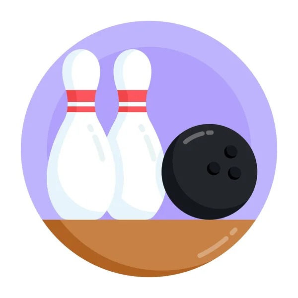 Bola Bolos Icono Vector Ilustración — Vector de stock