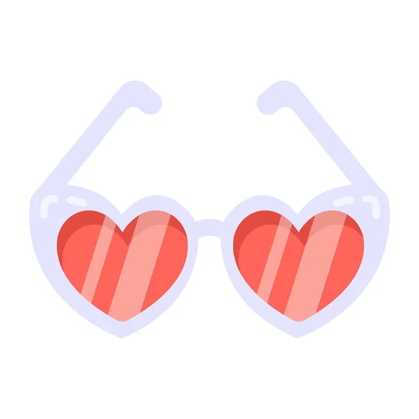 Herzförmige Sonnenbrille Vektor Illustration Grafik Design — Stockvektor