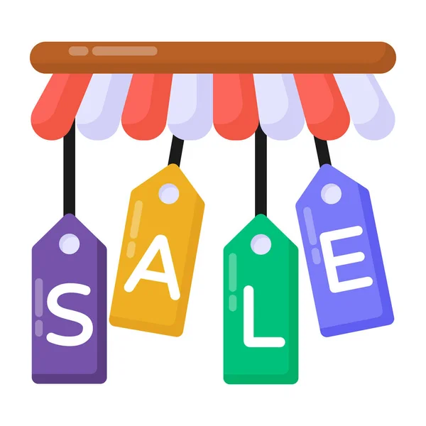 Shopping Sale Icons Gesetzt Cartoon Illustration Des Speichervektorsymbols Für Das — Stockvektor