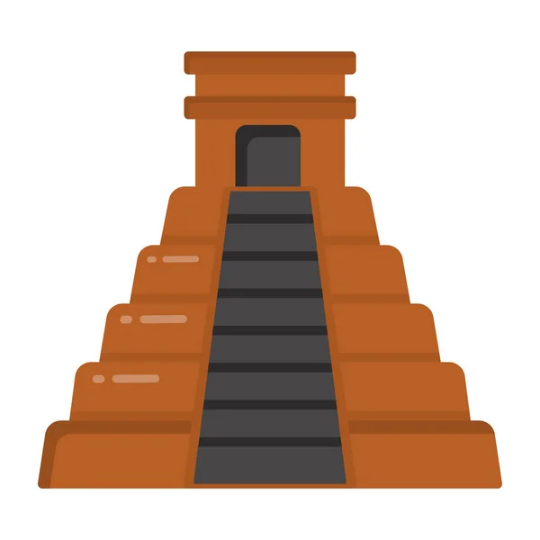 Illustrazione Vettoriale Una Piramide Dorata Sfondo Bianco — Vettoriale Stock