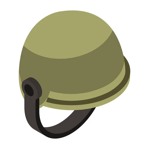 军用头盔图标 网状棒球帽矢量图标的平面图解 — 图库矢量图片