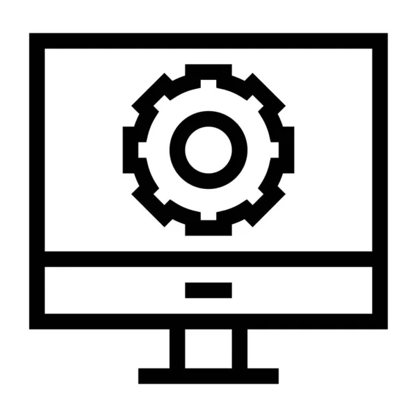 Paramètre Icône Web Illustration Plate — Image vectorielle