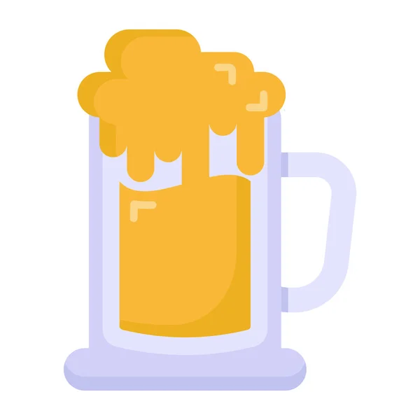 Ποτήρι Μπύρας Εικονίδιο Απλή Απεικόνιση Των Εικονιδίων Φορέα Κούπα Ποτό — Διανυσματικό Αρχείο