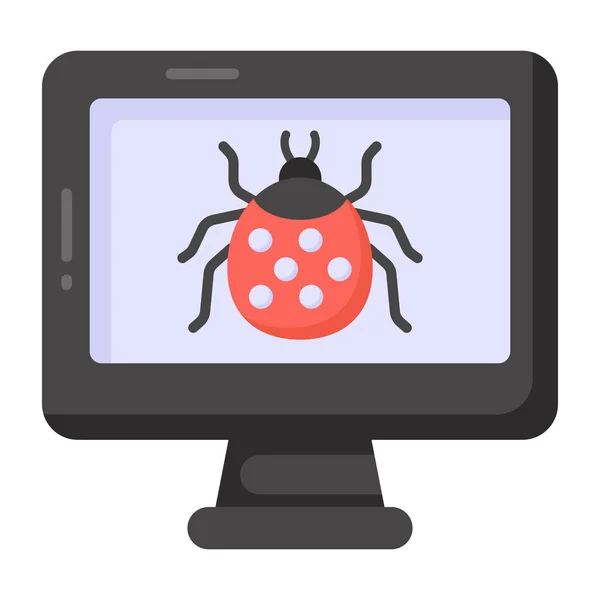 Virus Icono Web Ilustración Simple — Vector de stock