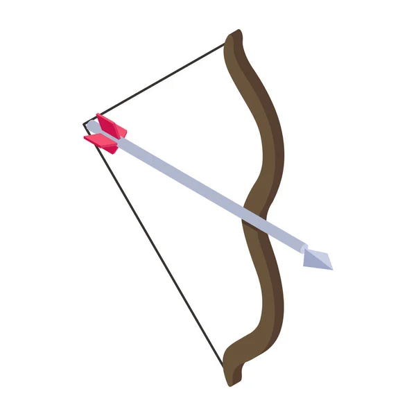 领结图标 卡通画弓箭手矢量符号图例 在白色背景下隔离 — 图库矢量图片