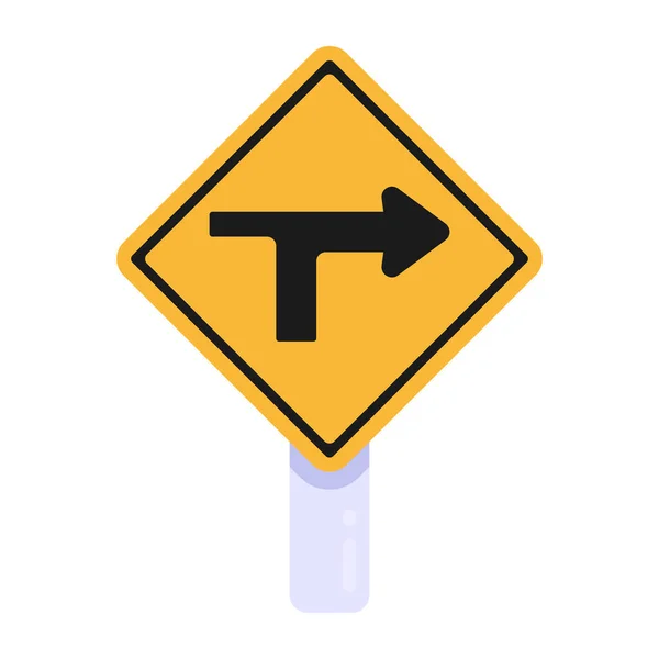 Road Sign Isolated White Background — Stock Vector