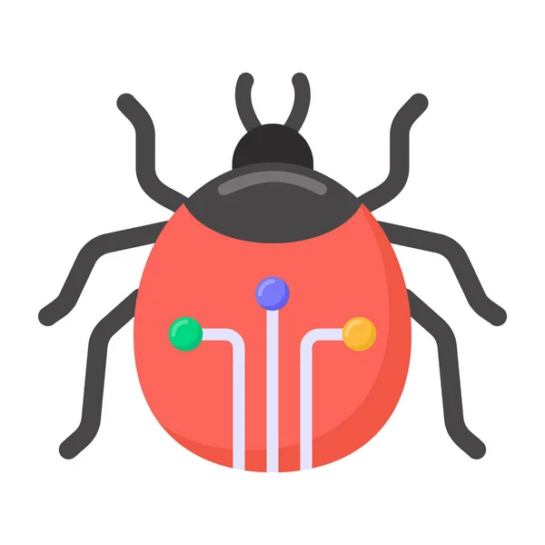 Vector Icono Error Signo Insecto Escarabajo Ilustración Símbolo Contorno Aislado — Archivo Imágenes Vectoriales