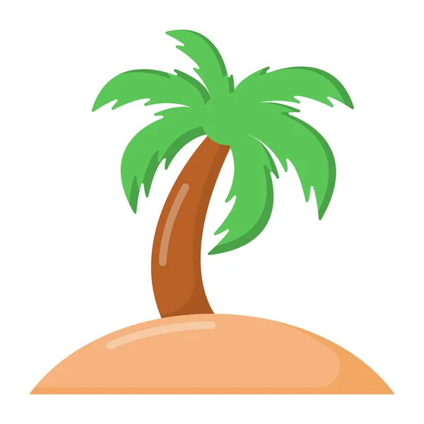 Ikona Palmy Izometria Drzew Kokosowych Wektor Ilustracji Izolowane Białym Tle — Wektor stockowy