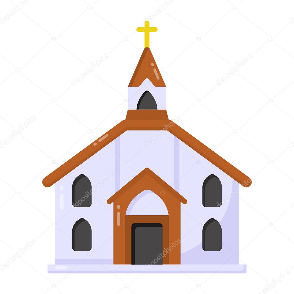 church icon. flat illustration of jesus vector icons isolated on white background