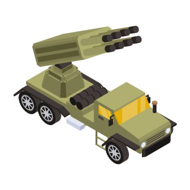 military tank with a gun, vector illustration