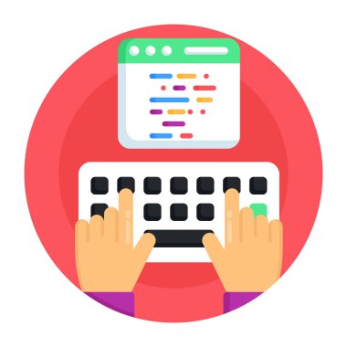 bir klavyenin düz tasarım çizimi, kolayca düzenlenebilen vektör simgesi ve web