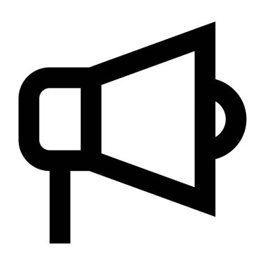 Megafon. Web simgesi basit illüstrasyon