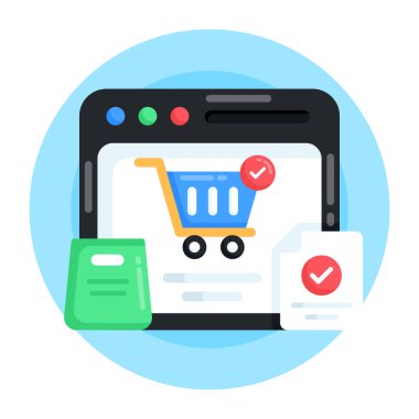 İnternetten alışveriş. Basit tasarım